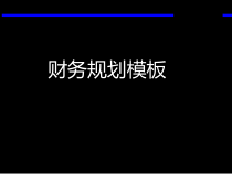 财务规划模板1