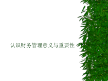 认识财务管理意义与重要性