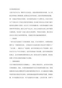 安全检查的内容
