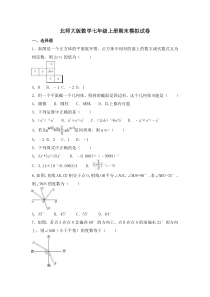 北师大版数学七年级上册期末模拟试卷05（含答案）
