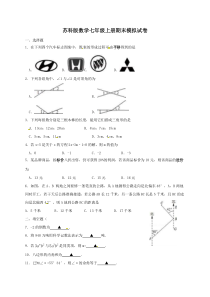 苏科版数学七年级上册期末模拟试卷04（含答案）