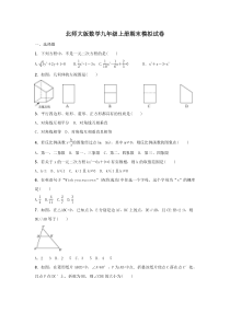 北师大版数学九年级上册期末模拟试卷05（含答案）