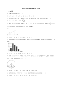 苏科版数学九年级上册期末复习试卷08（含答案）
