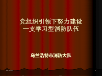 党组织引领下努力建设一支学习型消防队伍