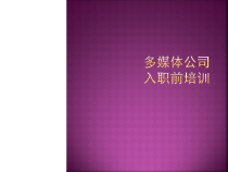 多媒体公司入职之前培训