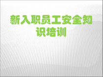 某公司新入职员工安全知识培训