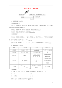 通用版高考数学(文数)一轮复习第12单元《直线与圆》学案(含详解) 