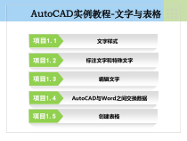 AutoCAD实例教程-文字与表格课件