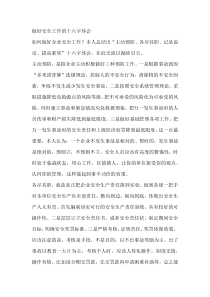 做好安全工作的十六字体会