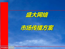 盛大网络市场传播方案