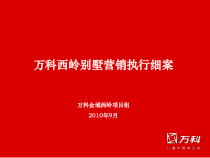 世家机构XXXX年9月成都某地产西岭别墅营销执行细案