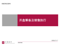 世联--开盘筹备及销售执行