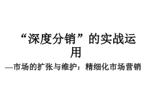 市场的扩张与维护-精细化市场营销--supercmo01