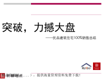 优品质建筑住宅100销售总结