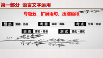 (全国版)高考语文一轮复习专题5《扩展语句，压缩语段》课件(含详解)