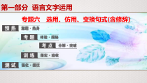 (全国版)高考语文一轮复习专题6《选用、仿用、变换句式》课件(含详解)