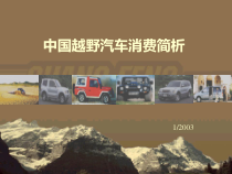 中国越野汽车消费解析