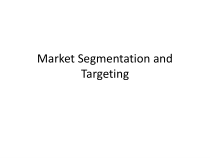 【市场营销英文版】08Market Segmentation and Targeting1