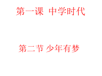 1.2《少年有梦》PPT课件11-七年级上册道德与法治部编版