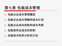第七章包装成本管理