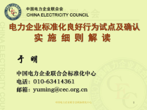 2电力企业标准化良好行为试点及确认实施细则解读中