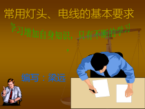 常用灯头、电线的基本要求