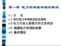 第1章电力市场基本理论概述