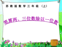 苏教版三年级数学上册《笔算两、三位数除以一位数》(课堂PPT)课件