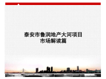 山东泰安市鲁润地产大河项目市场解读_93PPT_信立怡高