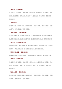 初中语文古诗词常考的篇目段落