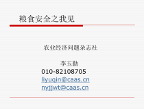 粮食安全之我见(PPT 48页)