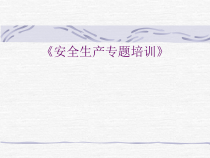 安全生产专题培训01