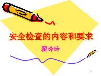 安全检查的内容和要求