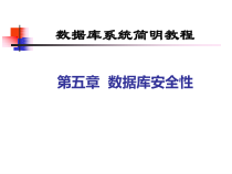 第05章数据库安全性