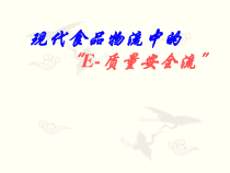 食品E-质量安全流的概念