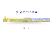安全生产法概要