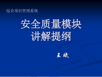 安全质量模块
