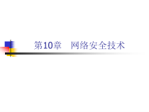 第10章(1) 网络安全技术