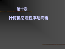 信息安全 10系统恶意程序1