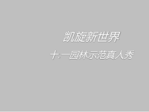 新世界地产十一园林示范真人秀活动方案