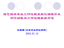 园艺园林专业工作过程系统化课程开发与行动导向工作过程教学方法