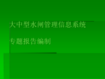 大中型病险水闸除险加固工程设计课件——水闸管理信息系统专题报告