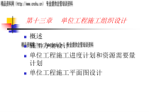 单位工程施工组织设计概述(ppt 40页)
