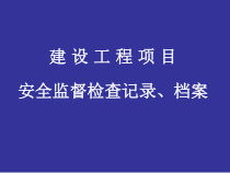 建设工程a安全监督记录档案省培训