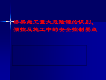 桥梁施工重大危险源的识别、预控及施工中的安全控制要点