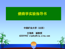 燃烧学实验课件-中国矿业大学（北京）资源与安全工程学院·