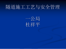 隧道施工工艺与安全管理