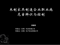 木制家具制造企业职业病危害辨识与控制培训课件