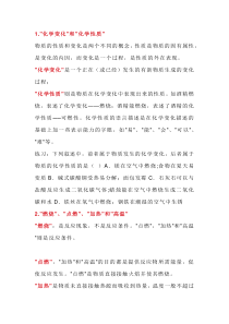 初中复习资料之化学【最易混淆】名词
