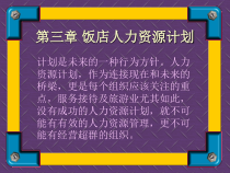 饭店人力资源计划